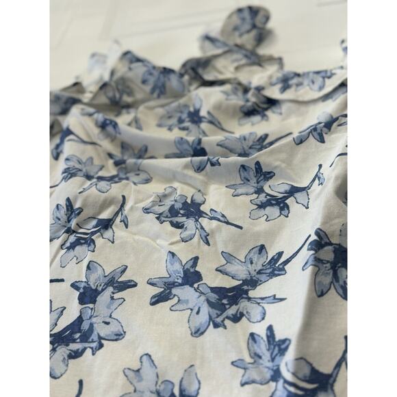 JOA Los Angeles Linen Cold Shoulder Sundress White Floral Women’s Size Small S - Picture 2 of 6